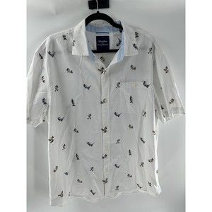 Disney Parks Tommy Bahama Mickey Mouse Button Down Shirt White XL